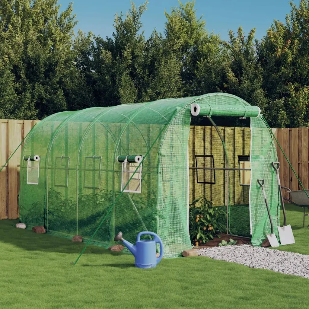 Greenhouse with Steel Frame Green 8 m² 4x2x2 m Greenhouse with Steel Frame Green 8 m² 4x2x2 m