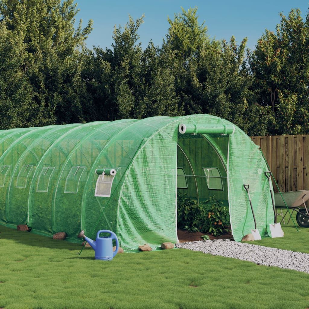 Greenhouse with Steel Frame Green 18 m² 6x3x2 m Greenhouse with Steel Frame Green 18 m² 6x3x2 m