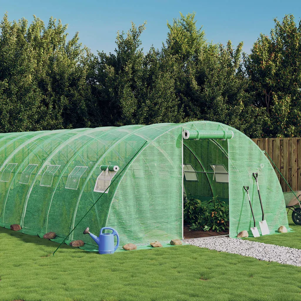 Greenhouse with Steel Frame Green 24 m² 6x4x2 m Greenhouse with Steel Frame Green 24 m² 6x4x2 m