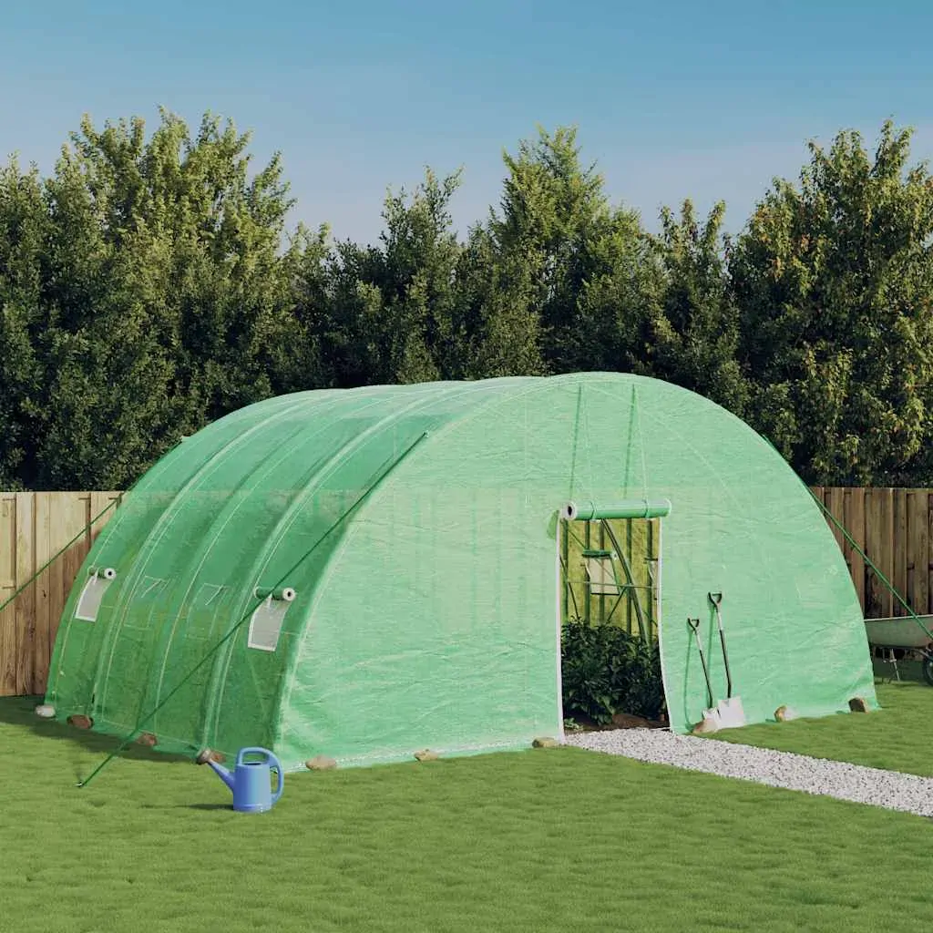 Greenhouse with Steel Frame Green 24 m² 6x4x2.85 m Greenhouse with Steel Frame Green 24 m² 6x4x2.85 m