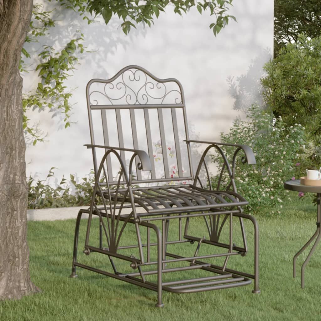 Glider Bench 61 cm Black Steel Glider Bench 61 cm Black Steel
