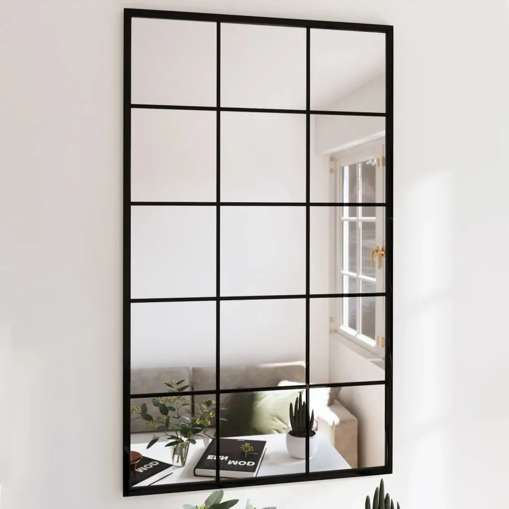 Wall Mirrors 4 pcs Black 100x60 cm Metal Wall Mirrors 4 pcs Black 100x60 cm Metal