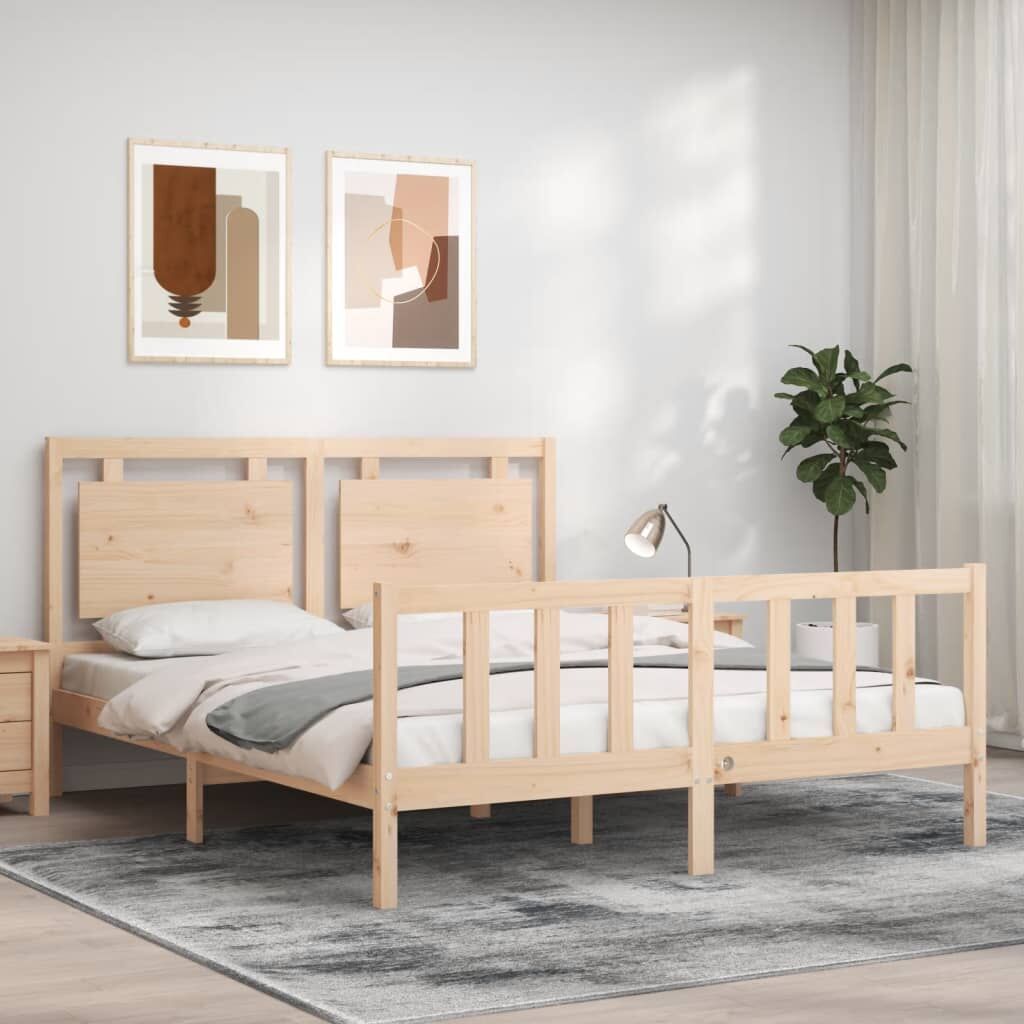 Bed Frame without Mattress 150x200 cm Solid Wood Pine Bed Frame without Mattress 150x200 cm Solid Wood Pine
