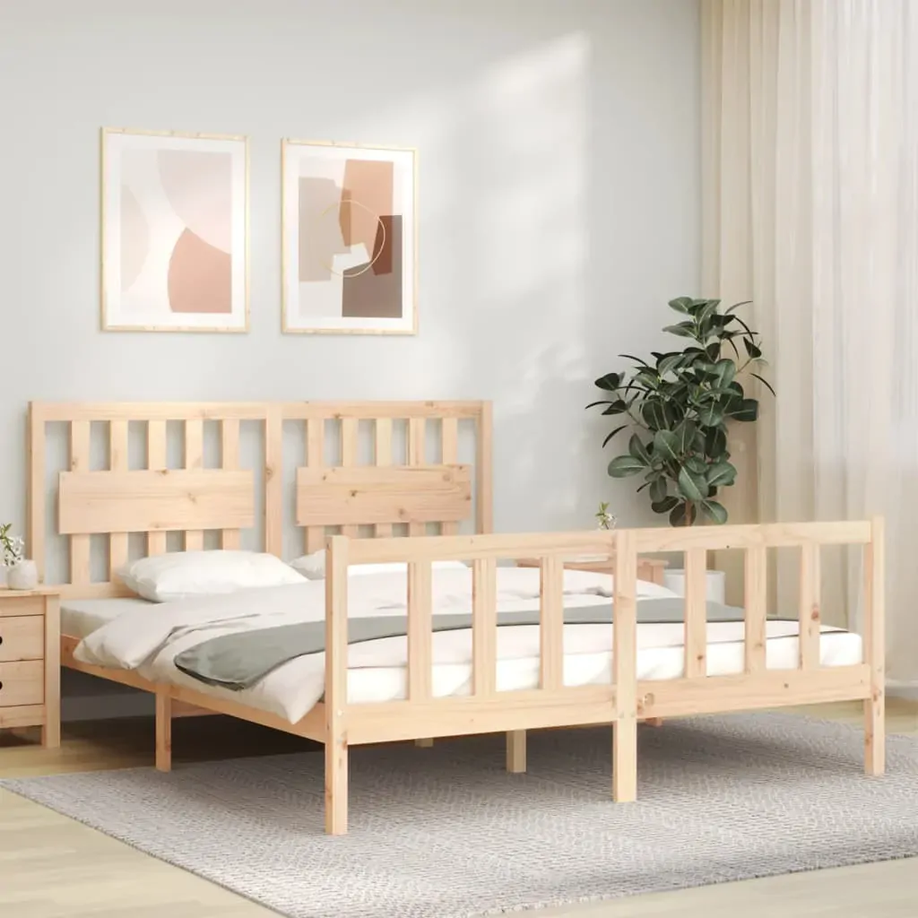 Bed Frame without Mattress 150x200 cm Solid Wood Pine Bed Frame without Mattress 150x200 cm Solid Wood Pine