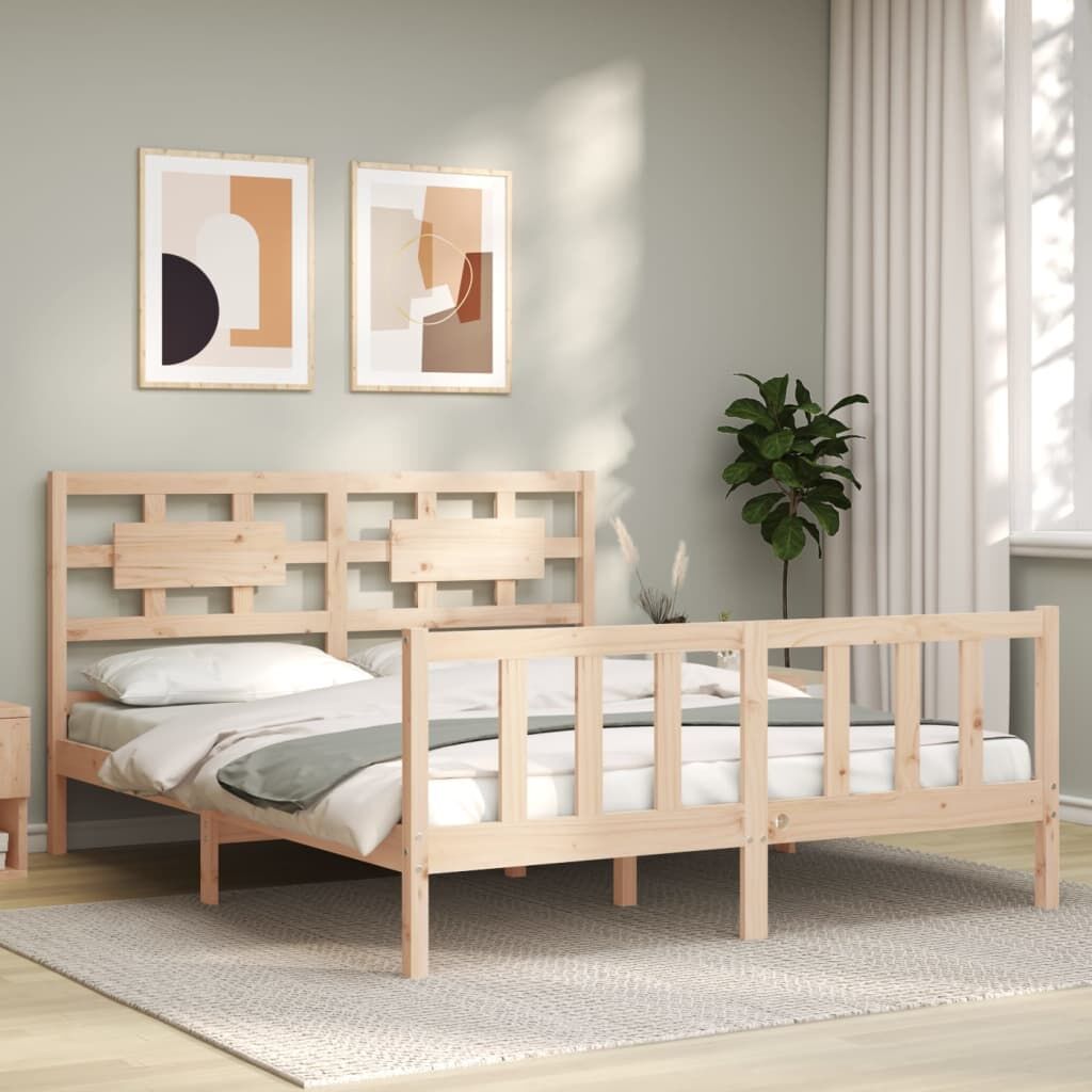 Bed Frame without Mattress 150x200 cm Solid Wood Pine Bed Frame without Mattress 150x200 cm Solid Wood Pine
