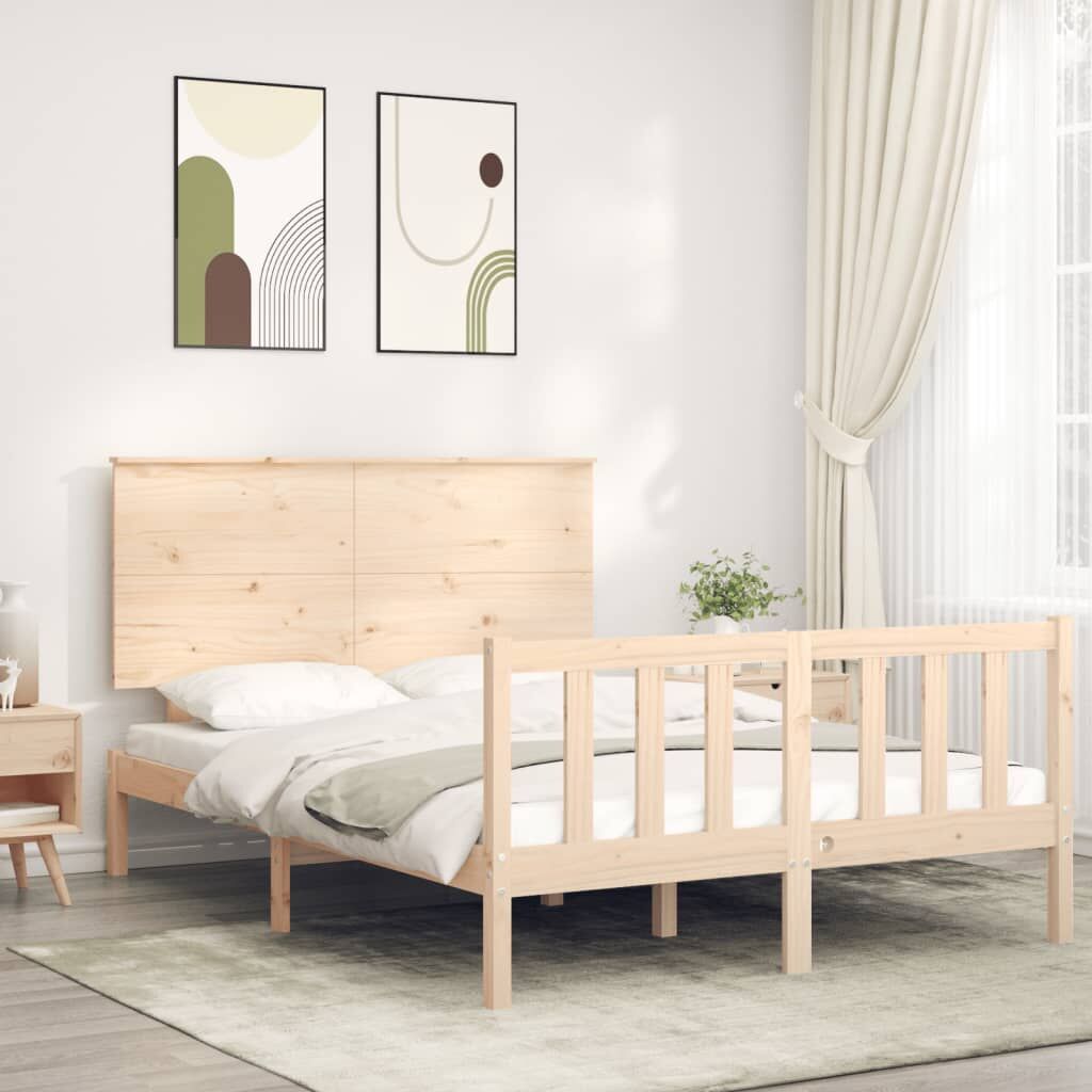 Bed Frame without Mattress 135x190 cm Solid Wood Pine Bed Frame without Mattress 135x190 cm Solid Wood Pine