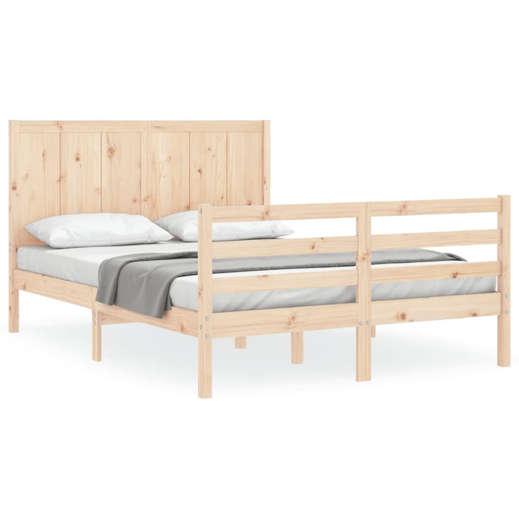 Bed Frame without Mattress 150x200 cm Solid Wood Bed Frame without Mattress 150x200 cm Solid Wood