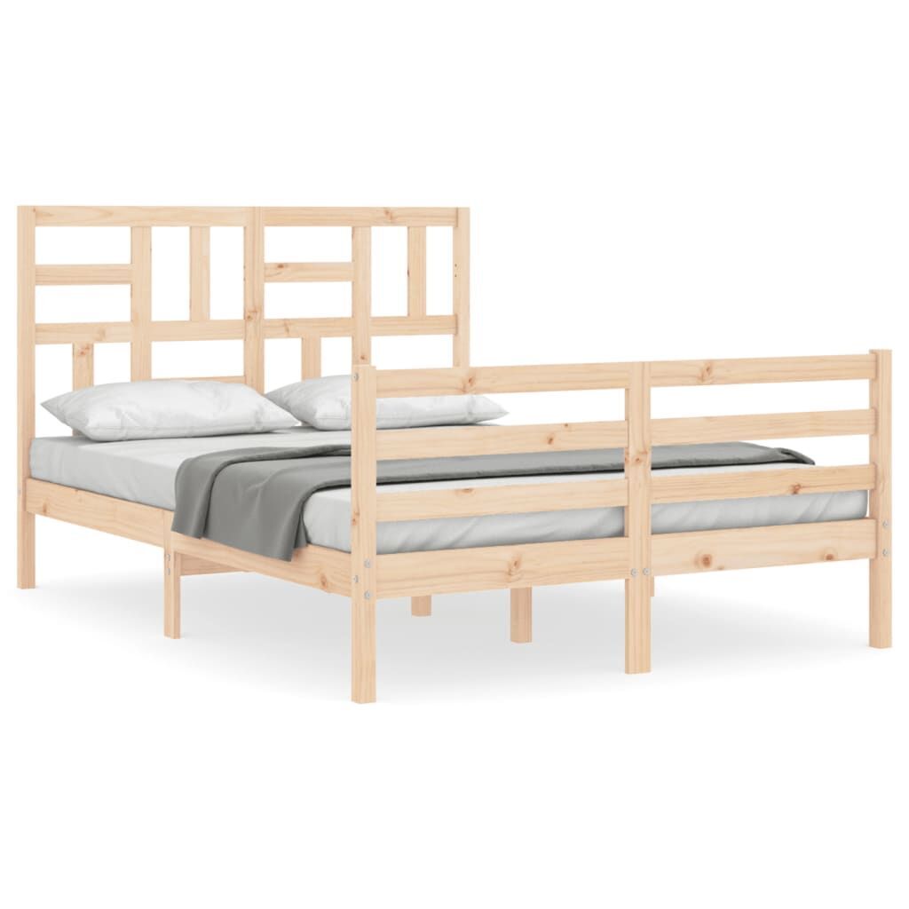 Bed Frame without Mattress 135x190 cm Solid Wood Bed Frame without Mattress 135x190 cm Solid Wood