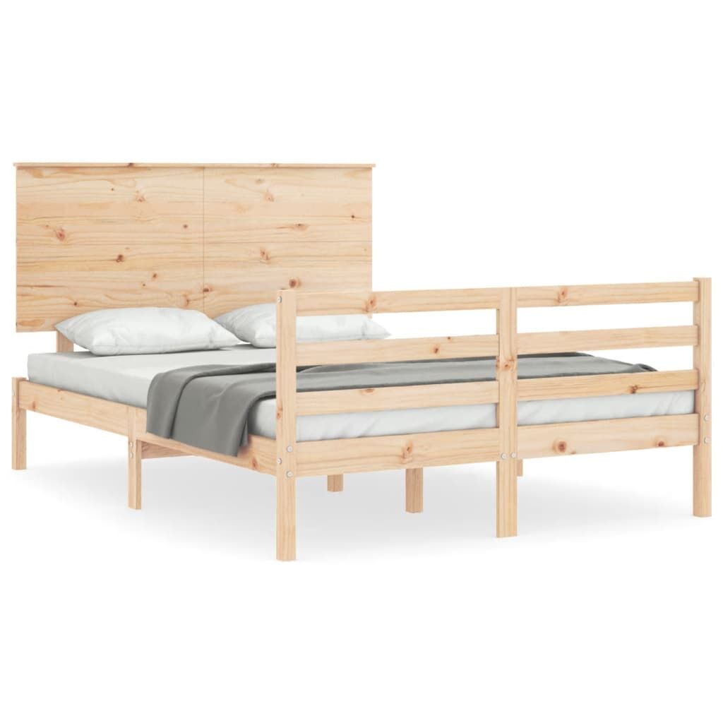 Bed Frame without Mattress 135x190 cm Solid Wood Bed Frame without Mattress 135x190 cm Solid Wood