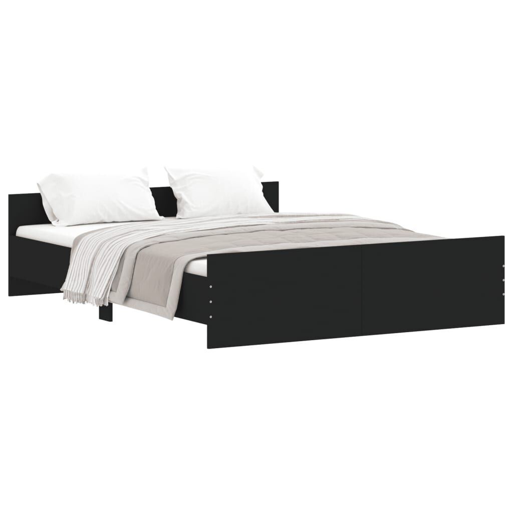 Bed Frame without Mattress Black 150x200 cm Bed Frame without Mattress Black 150x200 cm