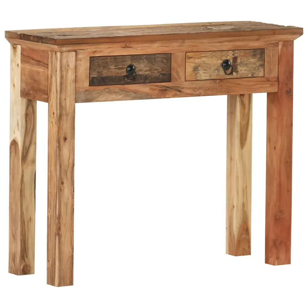 Console Table 90.5x30x75cm Solid Acacia Wood and Reclaimed Wood Console Table 90.5x30x75cm Solid Acacia Wood and Reclaimed Wood