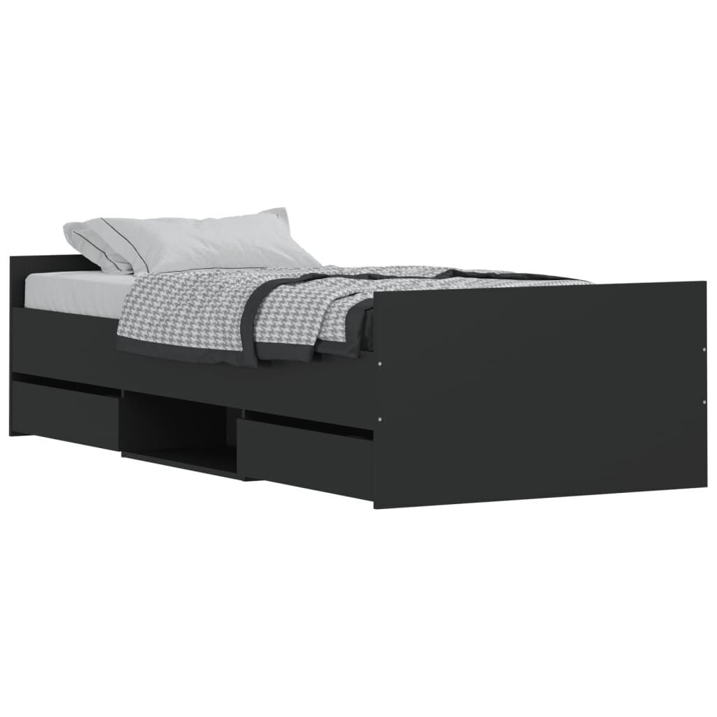 Bed Frame without Mattress Black 90x190 cm Bed Frame without Mattress Black 90x190 cm