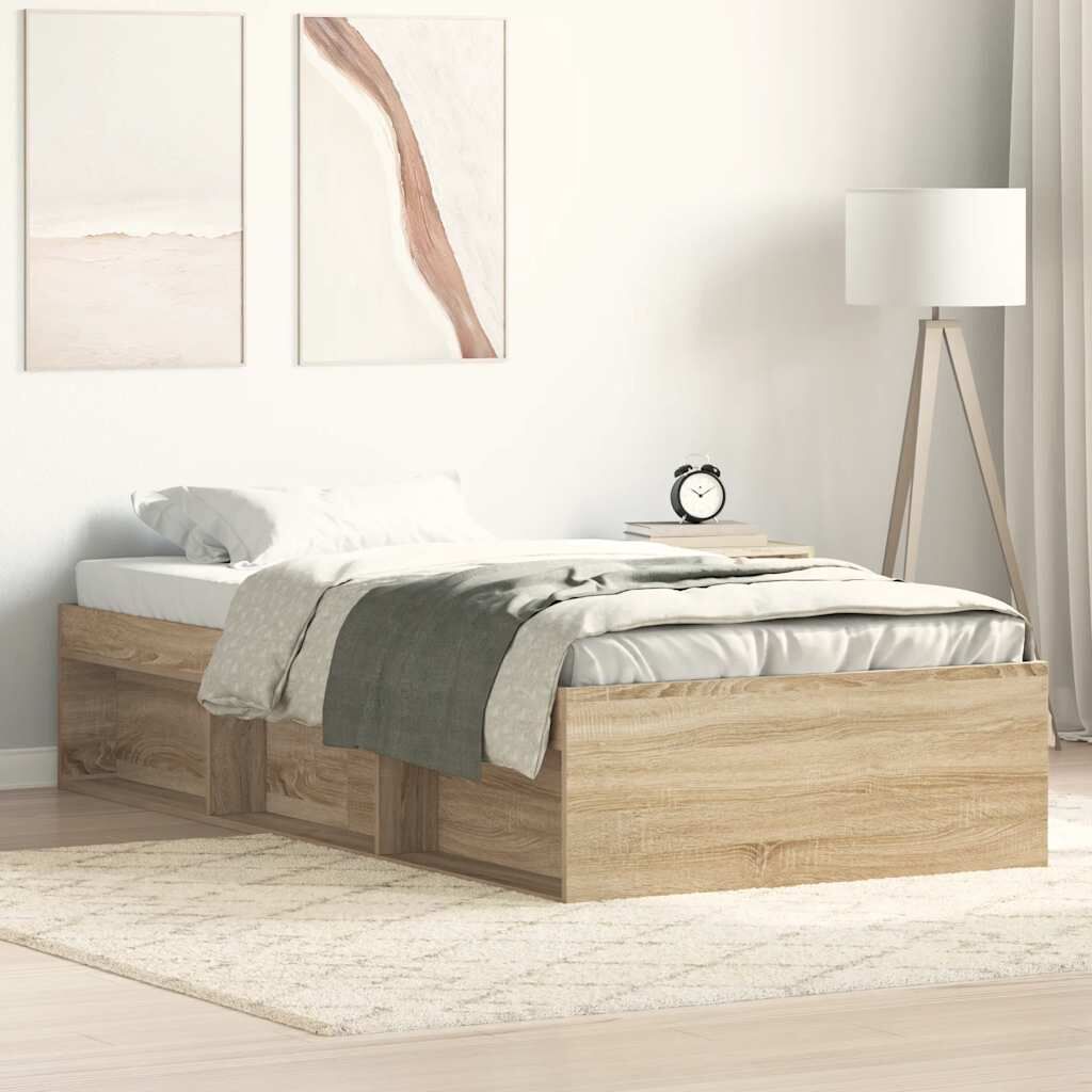 Bed Frame without Mattress Sonoma Oak 90x190 cm Bed Frame without Mattress Sonoma Oak 90x190 cm