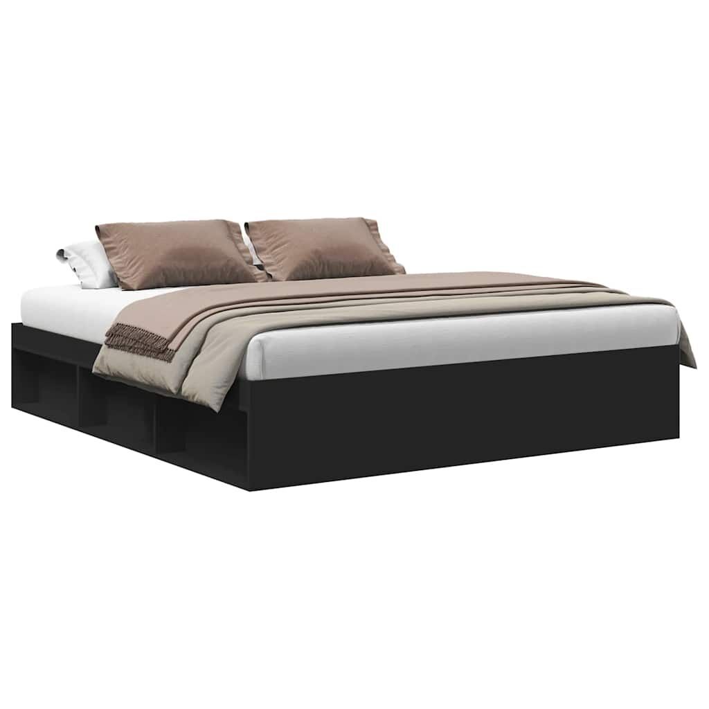 Bed Frame without Mattress Black 183x203 cm King Bed Frame without Mattress Black 183x203 cm King