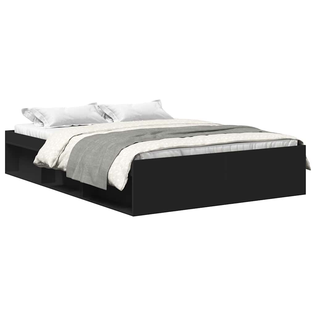 Bed Frame without Mattress Black 135x190 cm Bed Frame without Mattress Black 135x190 cm