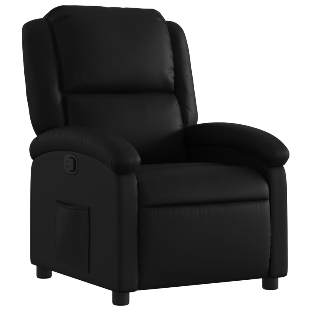 Recliner Chair Black Faux Leather Recliner Chair Black Faux Leather
