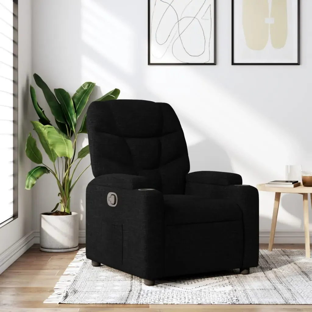 Recliner Chair Black Fabric Recliner Chair Black Fabric