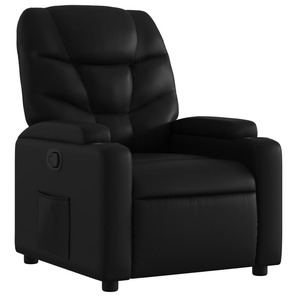 Recliner Chair Black Faux Leather Recliner Chair Black Faux Leather