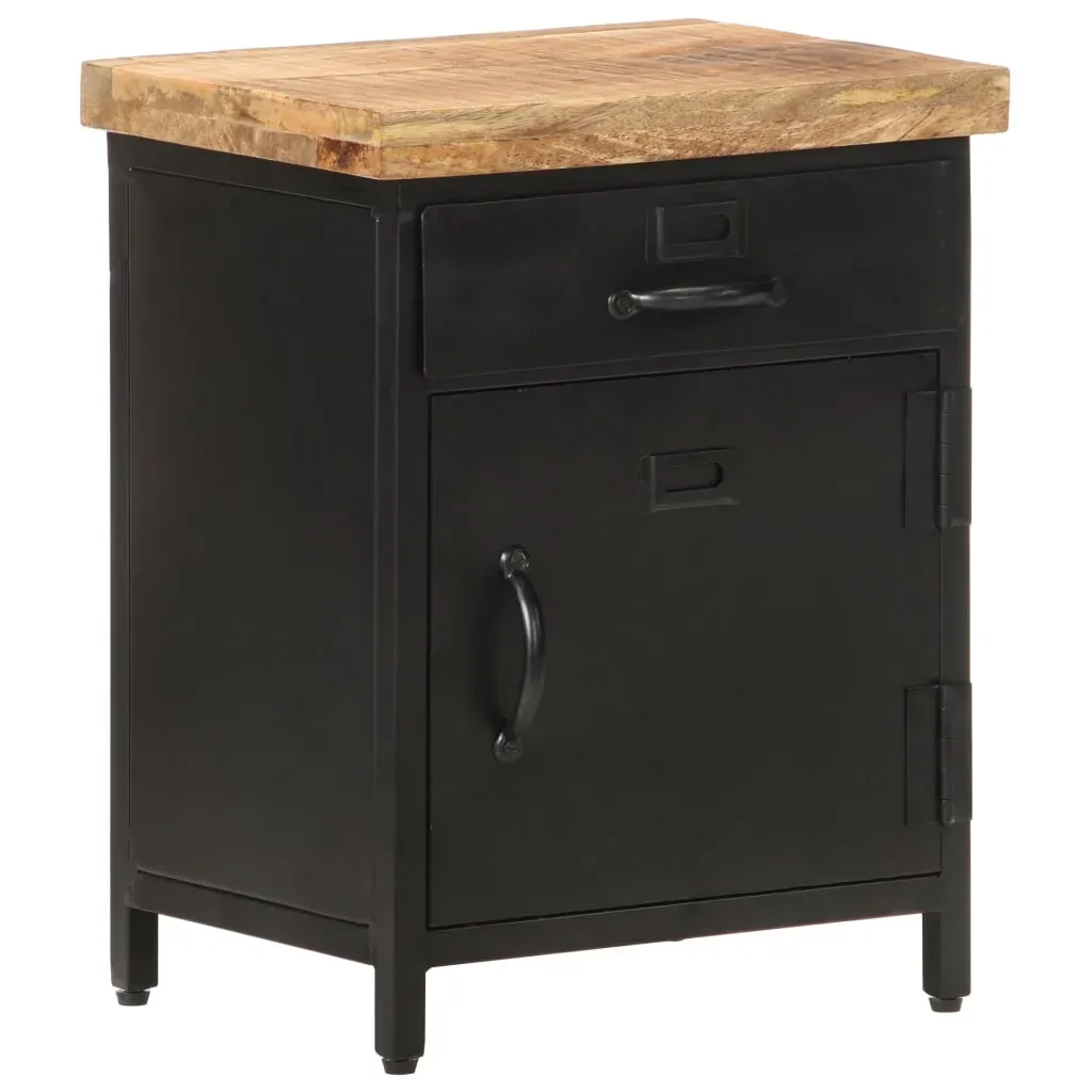 Bedside Cabinet 40x30x52 cm Rough Mango Wood Bedside Cabinet 40x30x52 cm Rough Mango Wood
