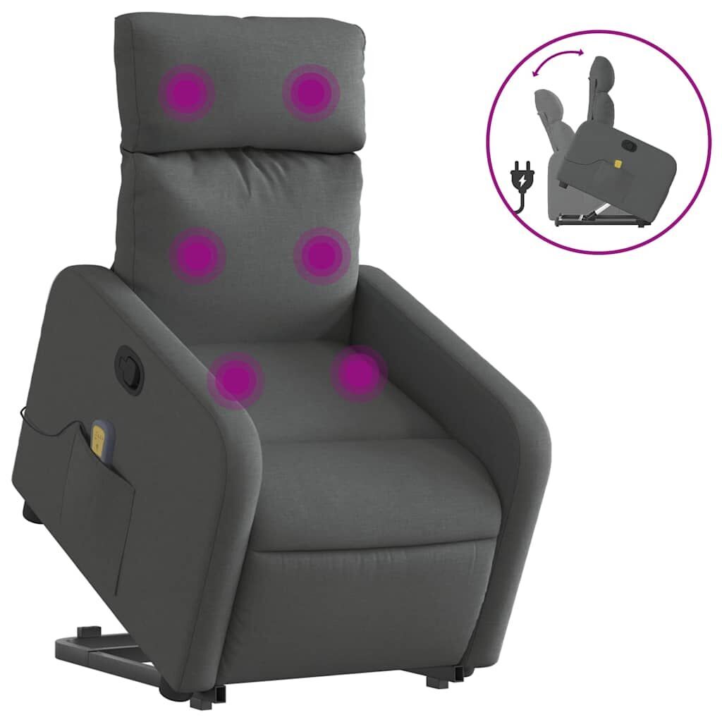 Stand up Massage Recliner Chair Dark Grey Fabric Stand up Massage Recliner Chair Dark Grey Fabric
