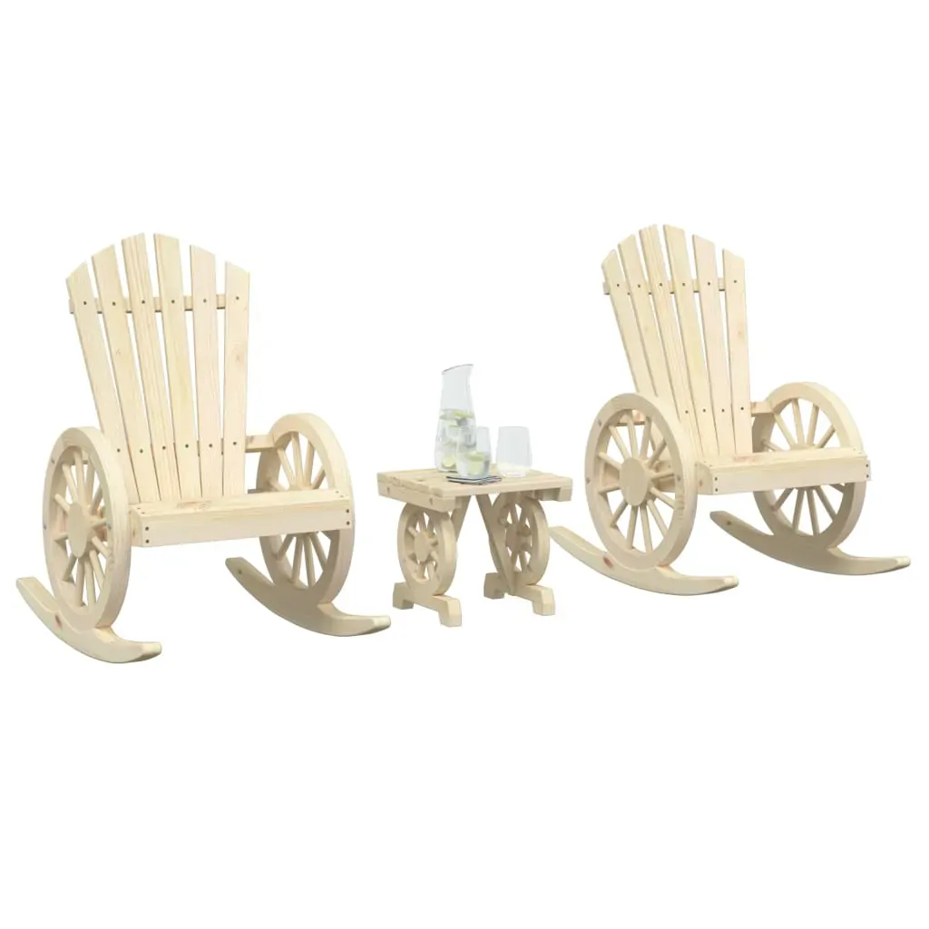 3 Piece Garden Lounge Set Solid Wood Fir 3 Piece Garden Lounge Set Solid Wood Fir