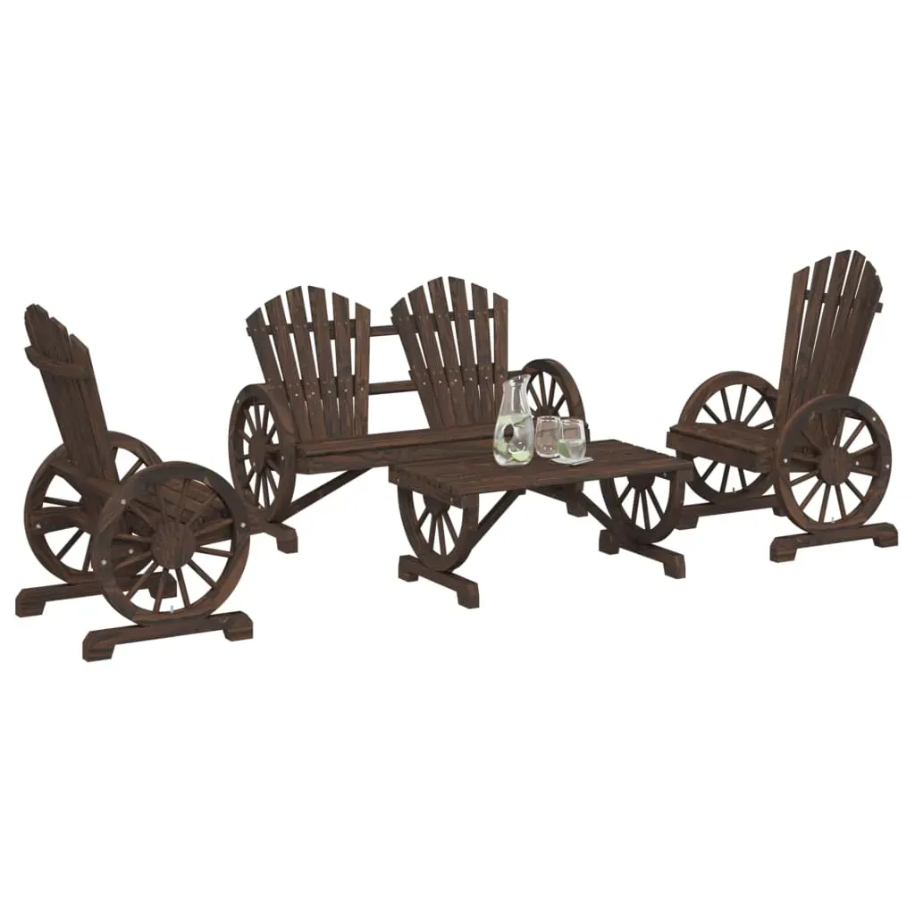 4 Piece Garden Lounge Set Solid Wood Fir 4 Piece Garden Lounge Set Solid Wood Fir