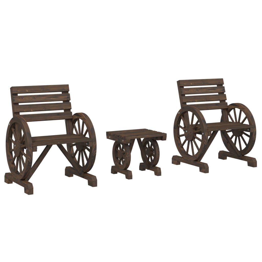 3 Piece Garden Lounge Set Solid Wood Fir 3 Piece Garden Lounge Set Solid Wood Fir