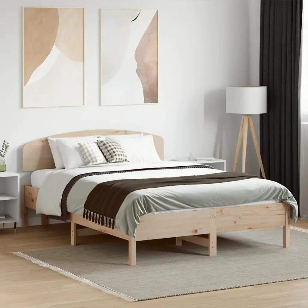 Bed Frame without Mattress 135x190 cm Solid Wood Pine Bed Frame without Mattress 135x190 cm Solid Wood Pine