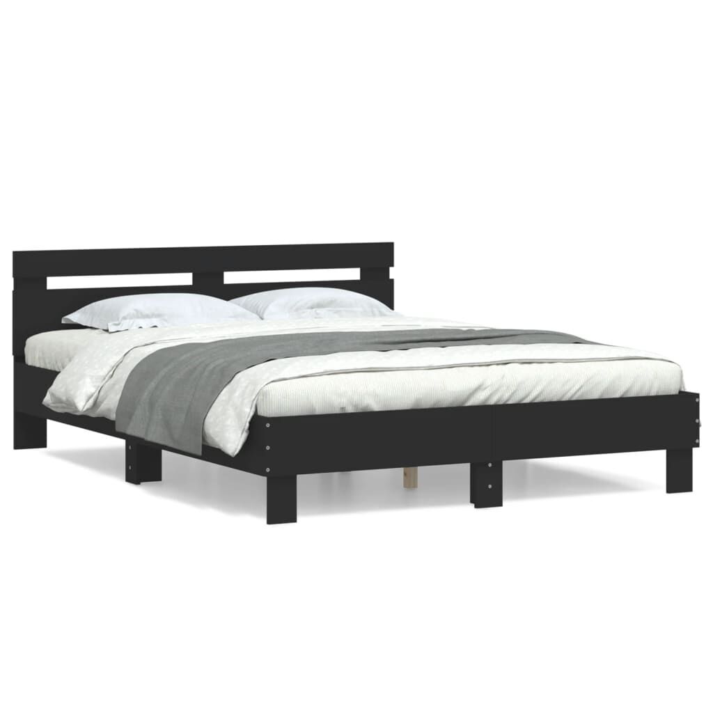 Bed Frame without Mattress Black 150x200 cm Bed Frame without Mattress Black 150x200 cm