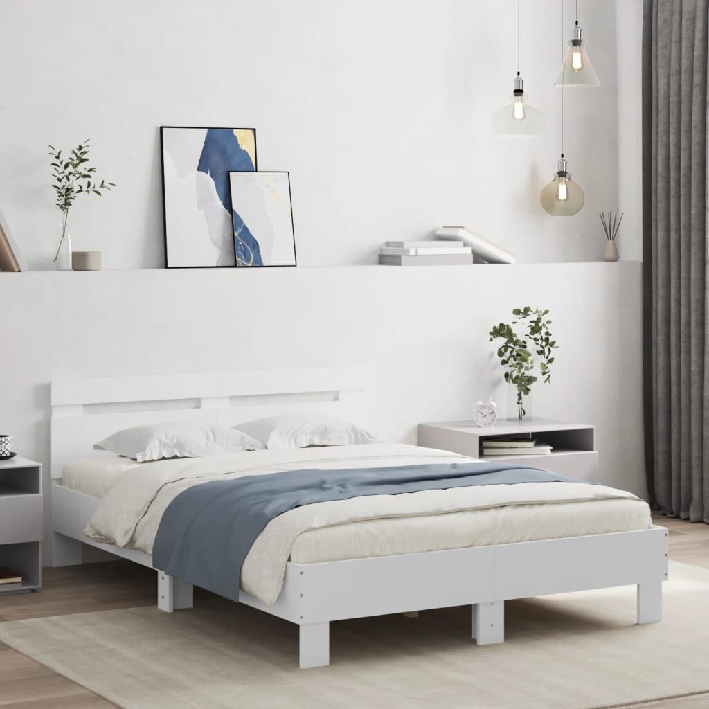 Bed Frame without Mattress White 135x190 cm Bed Frame without Mattress White 135x190 cm