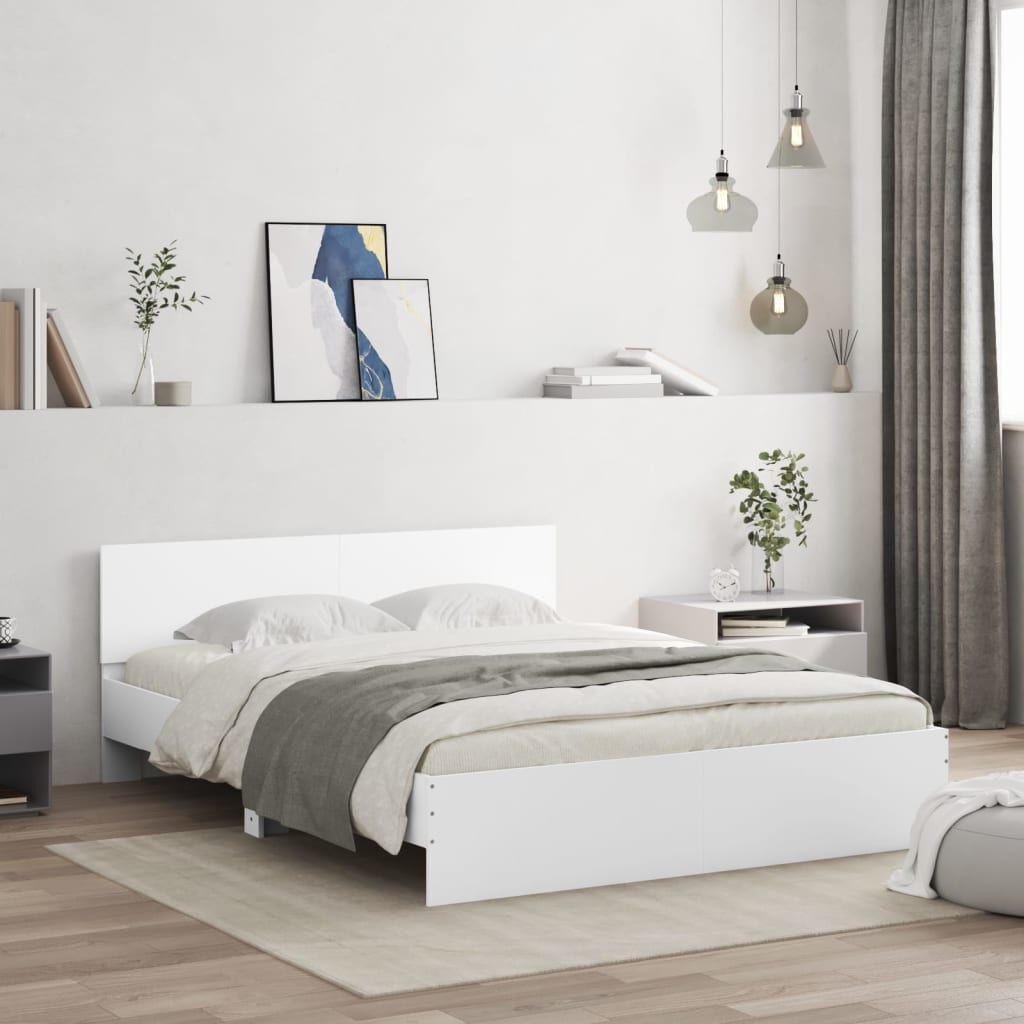Bed Frame without Mattress White 150x200 cm Bed Frame without Mattress White 150x200 cm