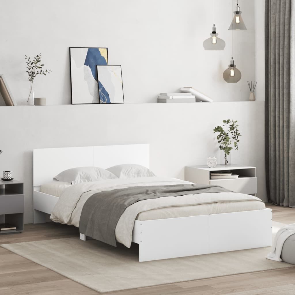 Bed Frame without Mattress White 135x190 cm Bed Frame without Mattress White 135x190 cm