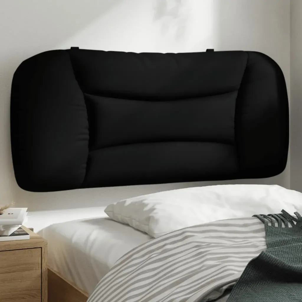 Headboard Cushion "Hvar" Black 90 cm Fabric Headboard Cushion "Hvar" Black 90 cm Fabric