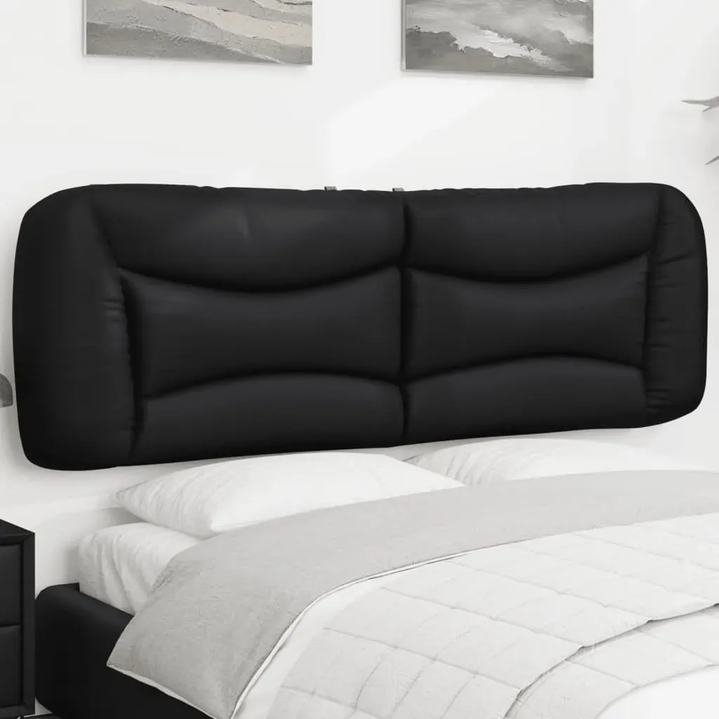 Headboard Cushion "Hvar" Black 153 cm Faux Leather Headboard Cushion "Hvar" Black 153 cm Faux Leather