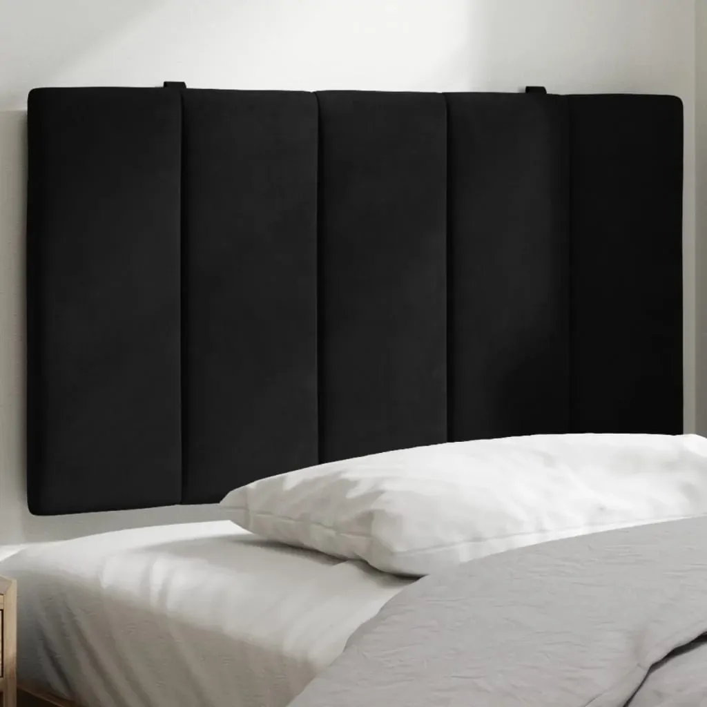 Headboard Cushion "Hanko" Black 90 cm Velvet Headboard Cushion "Hanko" Black 90 cm Velvet