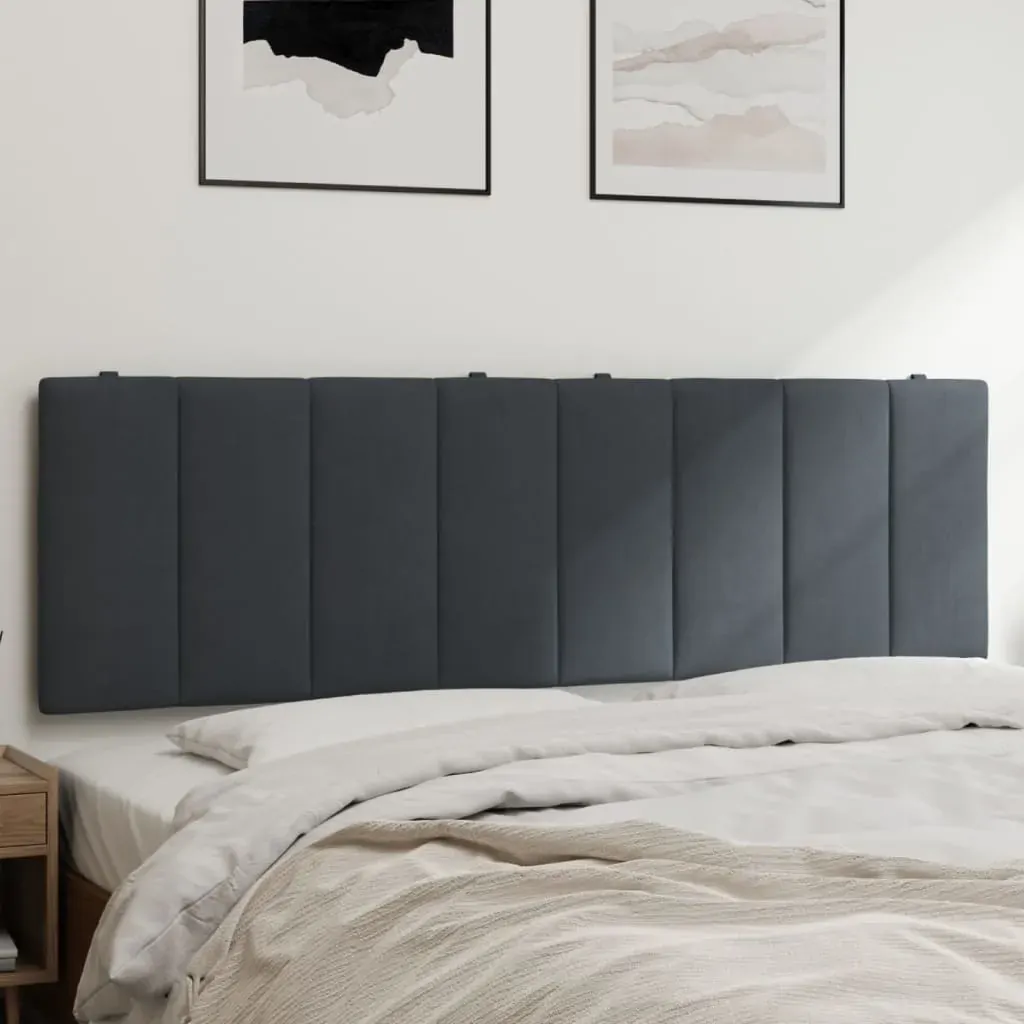 Headboard Cushion "Hanko" Dark Grey 153 cm Velvet Headboard Cushion "Hanko" Dark Grey 153 cm Velvet
