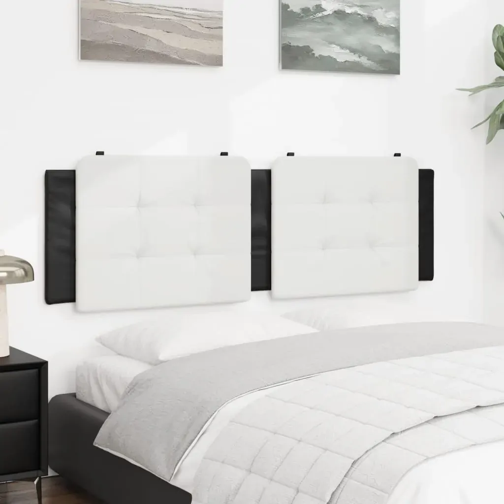 Headboard Cushion "Zadar" Black and White 153 cm Faux Leather Headboard Cushion "Zadar" Black and White 153 cm Faux Leather