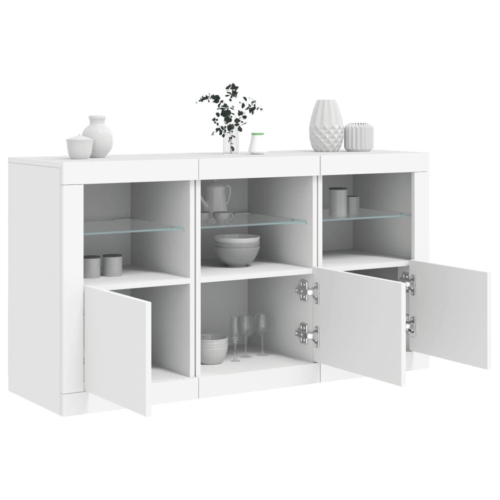 Sideboard with LED Lights White 123x37x67 cm Sideboard with LED Lights White 123x37x67 cm