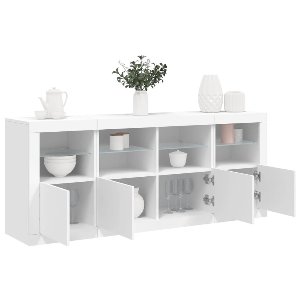 Sideboard with LED Lights White 163x37x67 cm Sideboard with LED Lights White 163x37x67 cm