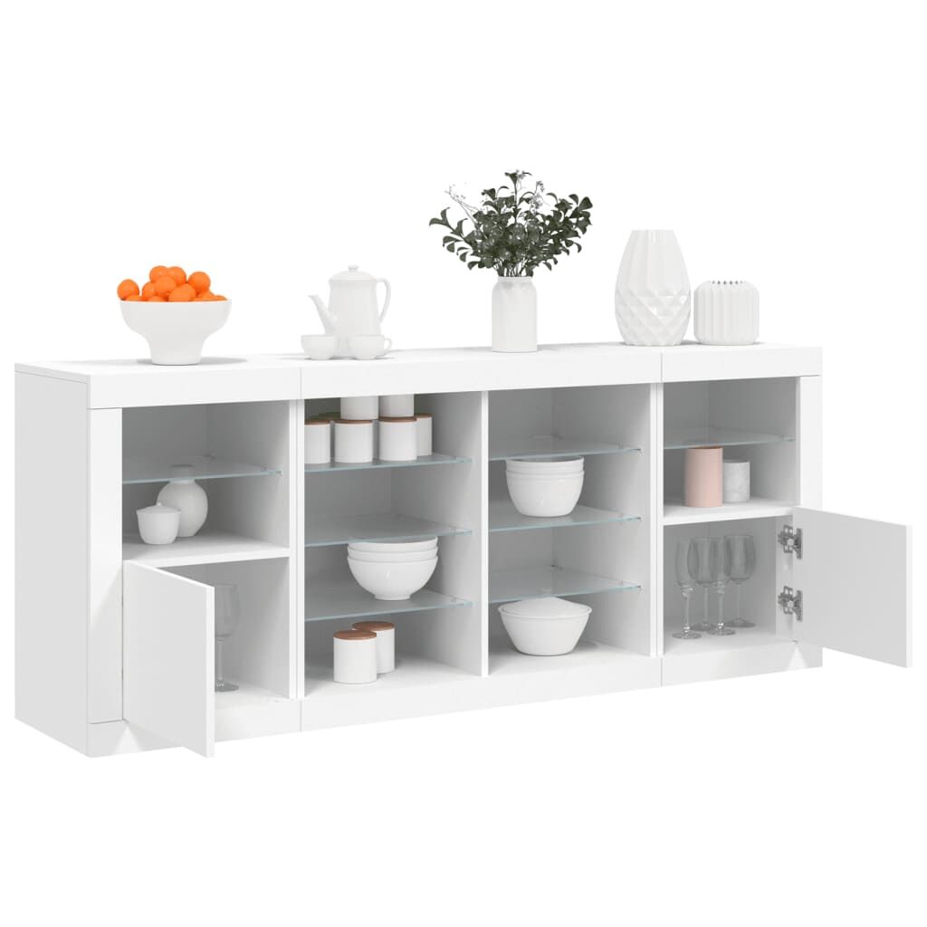Sideboard with LED Lights White 163x37x67 cm Sideboard with LED Lights White 163x37x67 cm