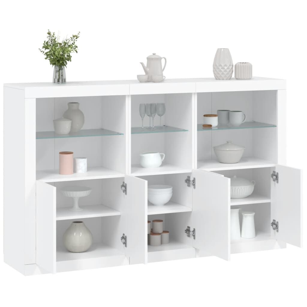 Sideboard with LED Lights White 162x37x100 cm Sideboard with LED Lights White 162x37x100 cm