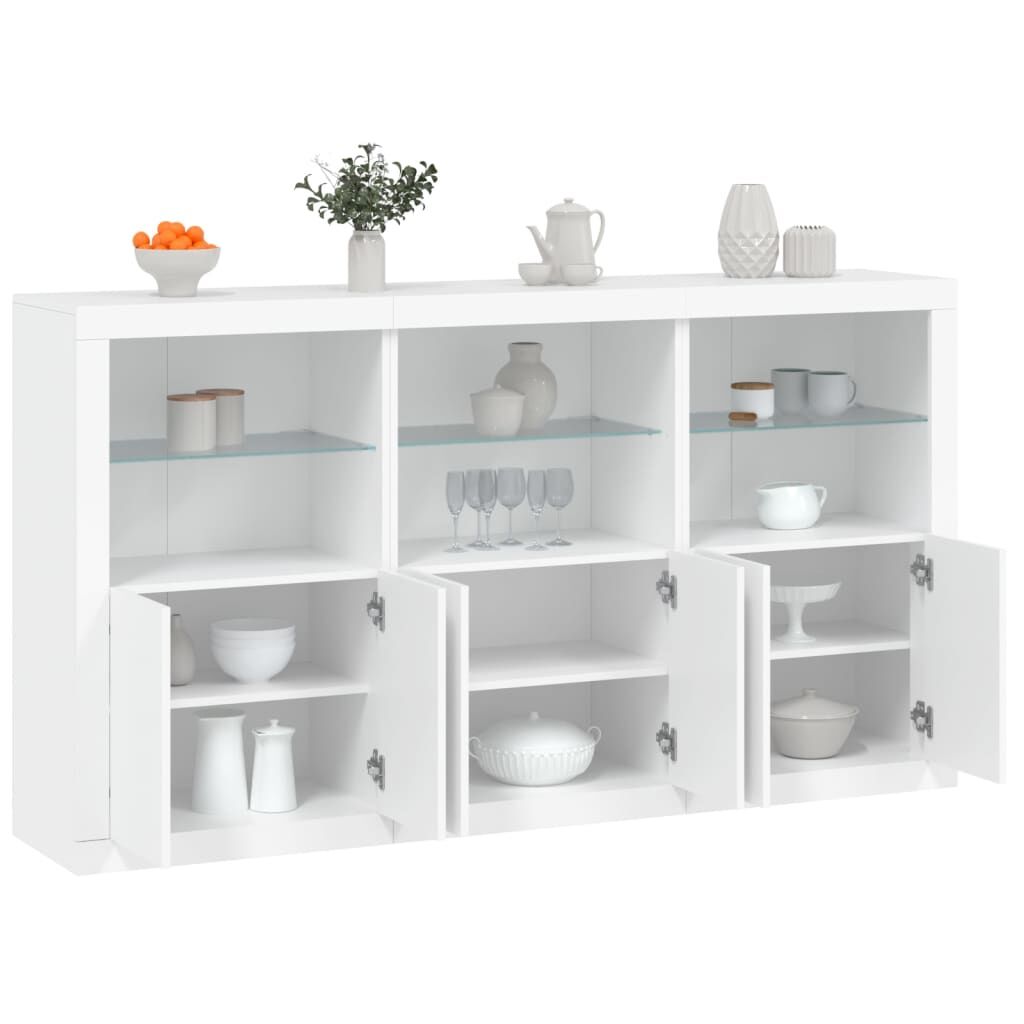 Sideboard with LED Lights White 181.5x37x100 cm Sideboard with LED Lights White 181.5x37x100 cm