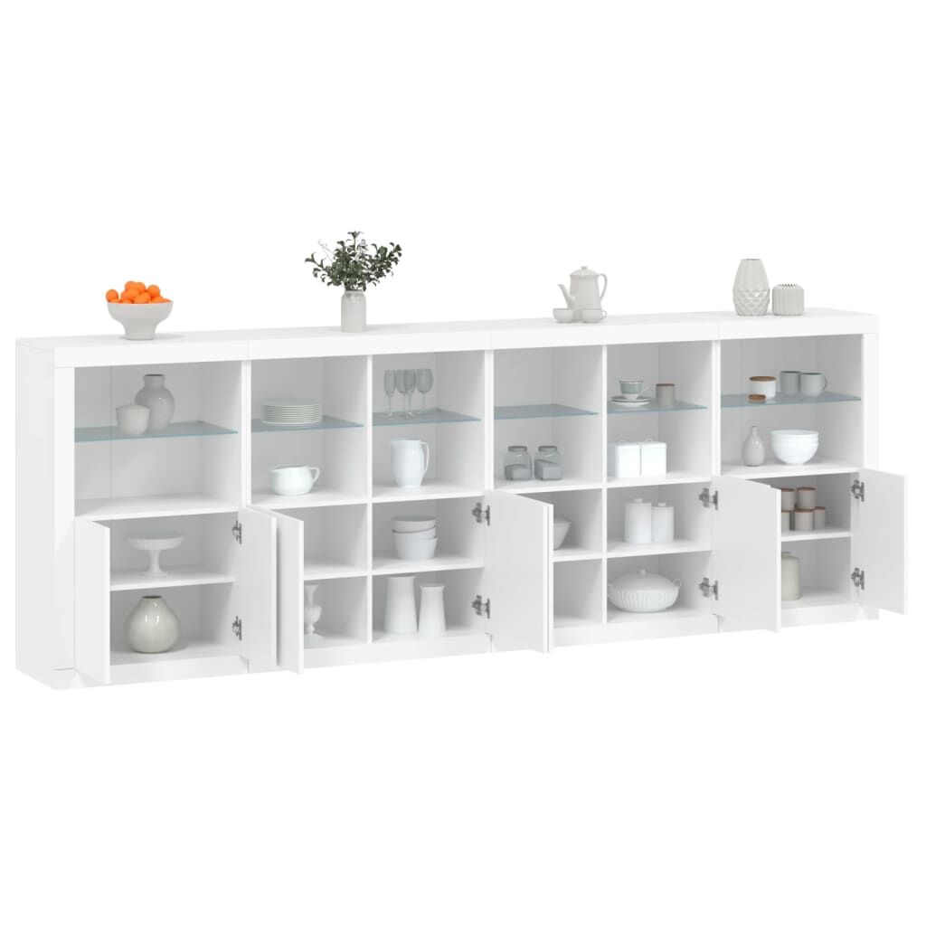 Sideboard with LED Lights White 283x37x100 cm Sideboard with LED Lights White 283x37x100 cm