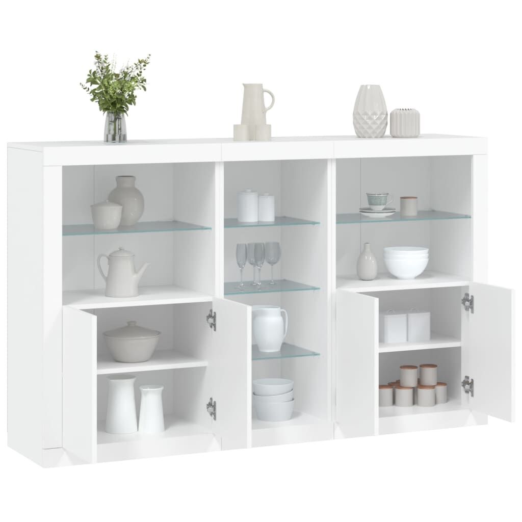 Sideboard with LED Lights White 162x37x100 cm Sideboard with LED Lights White 162x37x100 cm
