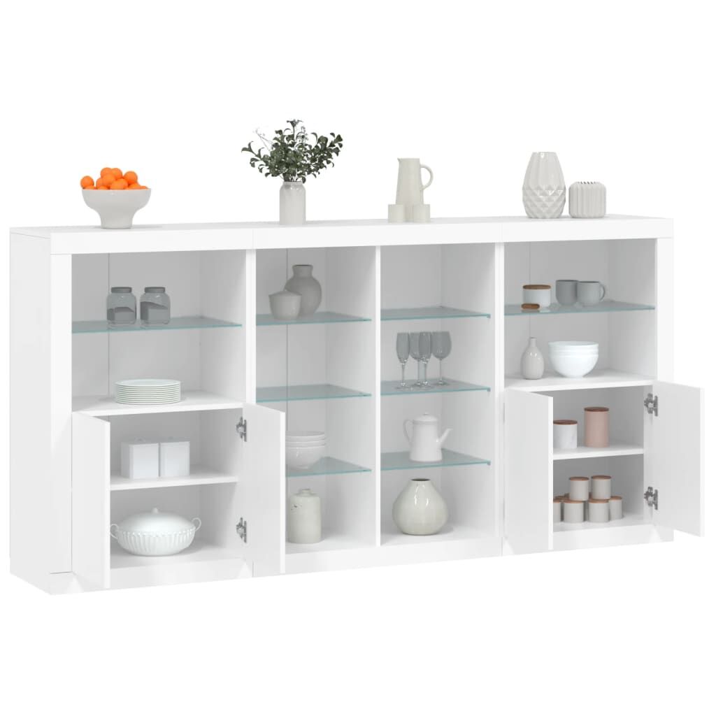 Sideboard with LED Lights White 202x37x100 cm Sideboard with LED Lights White 202x37x100 cm