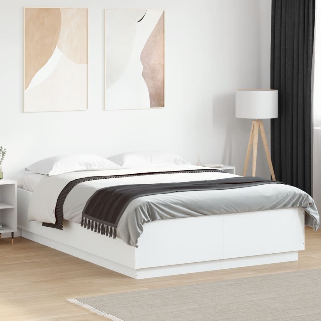 Bed Frame without Mattress White 150x200 cm Bed Frame without Mattress White 150x200 cm