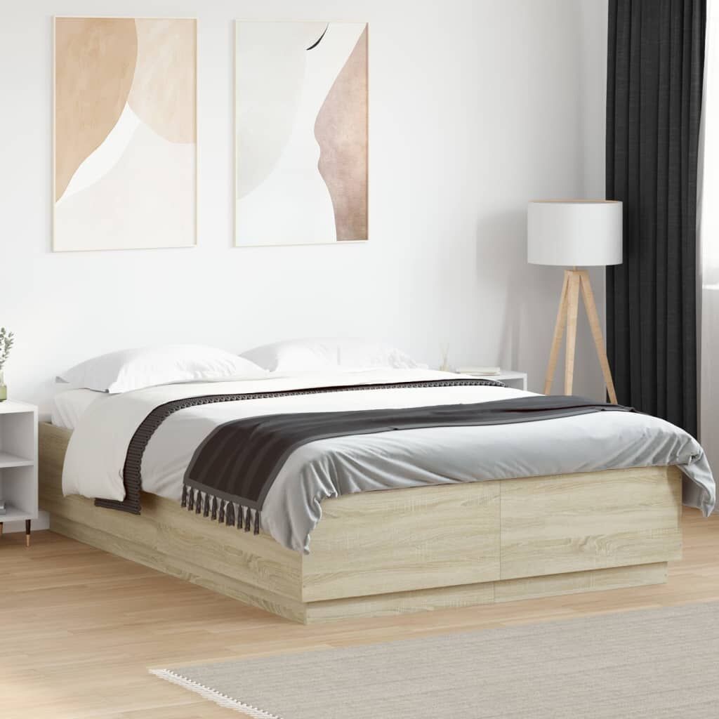 Bed Frame without Mattress Sonoma Oak 150x200 cm Bed Frame without Mattress Sonoma Oak 150x200 cm