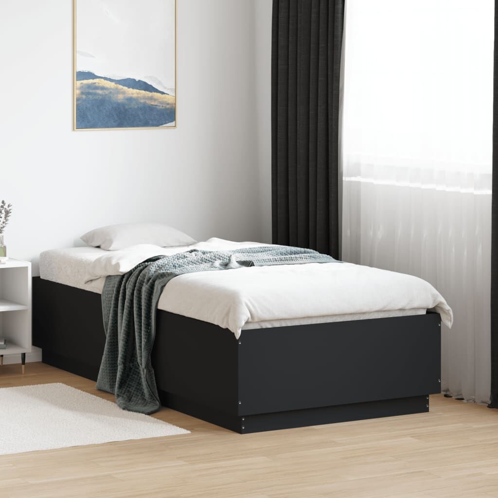 Bed Frame without Mattress Black 90x190 cm Bed Frame without Mattress Black 90x190 cm