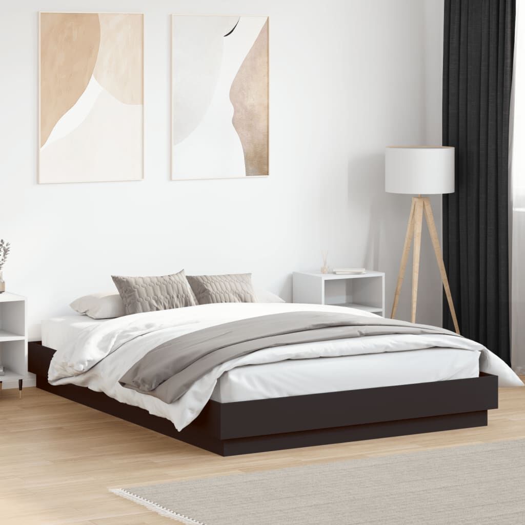 Bed Frame without Mattress Black 150x200 cm Bed Frame without Mattress Black 150x200 cm
