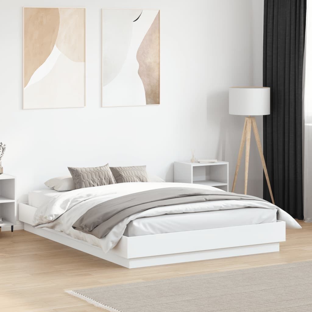 Bed Frame without Mattress White 135x190 cm Bed Frame without Mattress White 135x190 cm